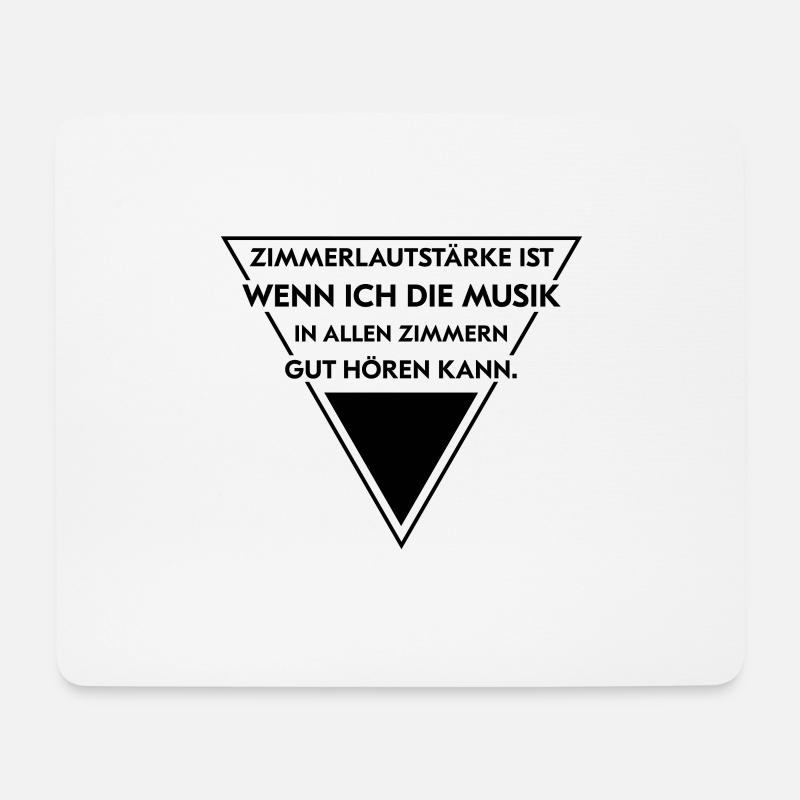 Zimmerlautstärke Laute Musik Live - Mousepad (Querformat) - Weiß