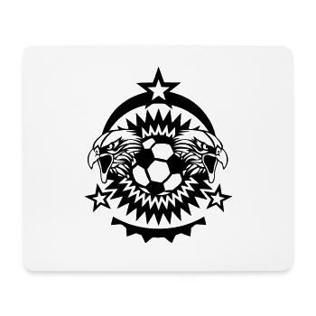 Fußball Logo Adler Sport Club Ball tete 2802 - Mousepad (Querformat) - Weiß - Vorne