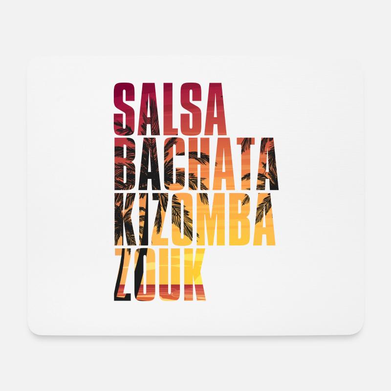 Bachata Kizomba Zouk Salsa - Mousepad (Querformat) - Weiß