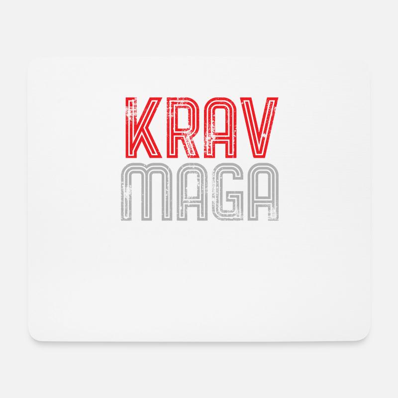 Krav Maga - Mousepad (Querformat) - Weiß