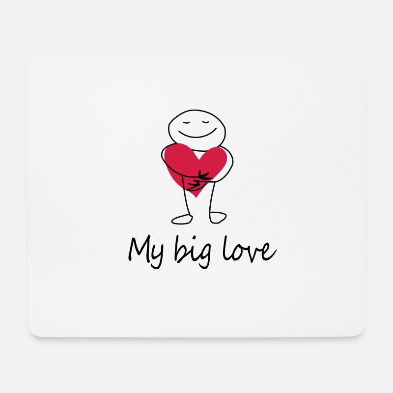 my big love - Mousepad (Querformat) - Weiß