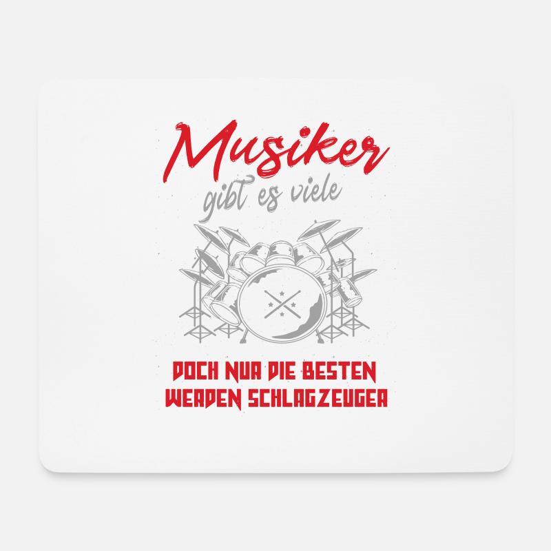 Schlagzeuger - Mousepad (Querformat) - Weiß