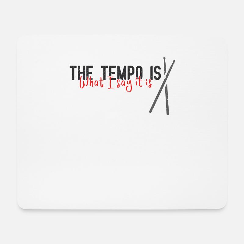 Drummer - Mousepad (Querformat) - Weiß