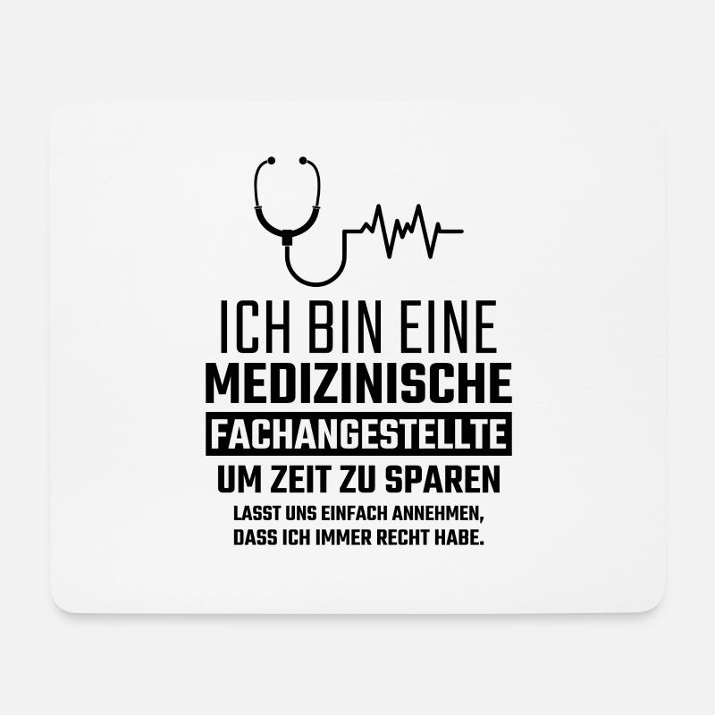 Medizinische Fachangestellte - Mousepad (Querformat) - Weiß