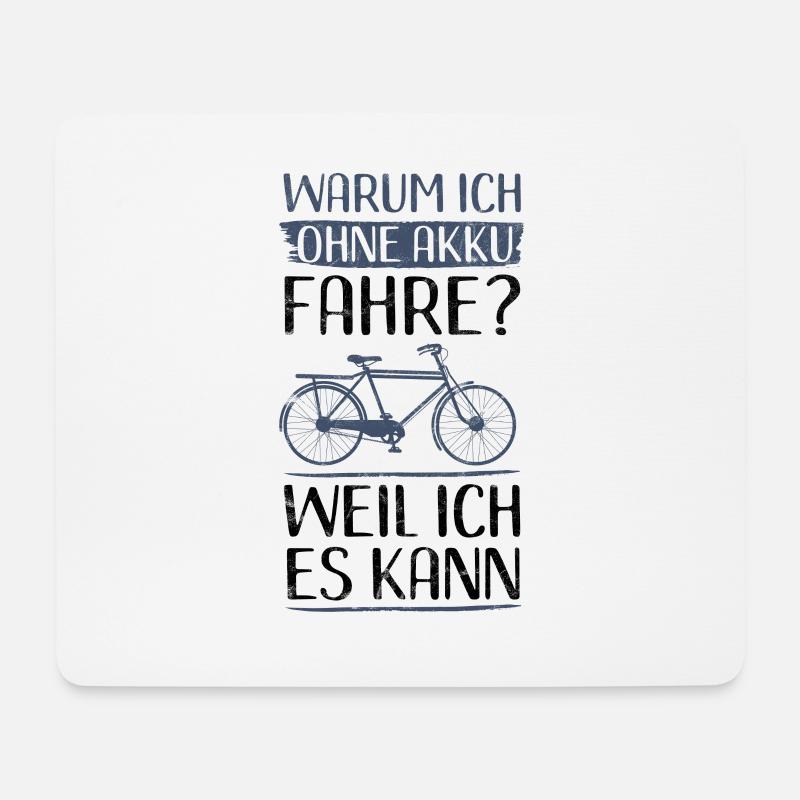 Radfahrer Spruch - Mousepad (Querformat) - Weiß