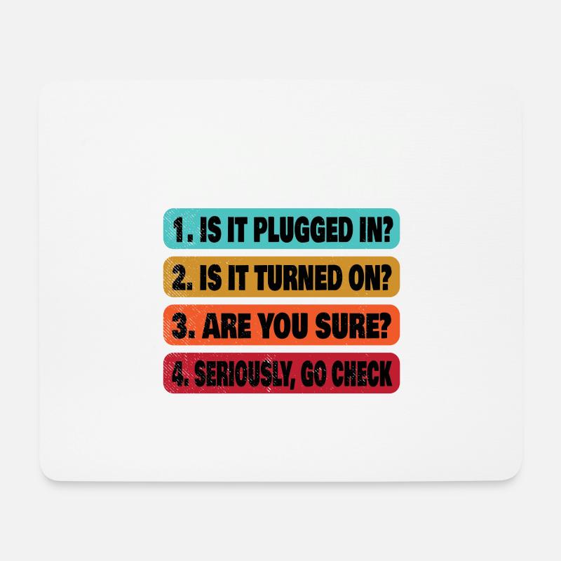 Funny Information Technology Tech | Technical Supp - Mouse Pad (horizontal) - white