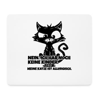 Süßes Kätzchen "Allergisch" Katze - Mousepad (Querformat) - Weiß - Vorne