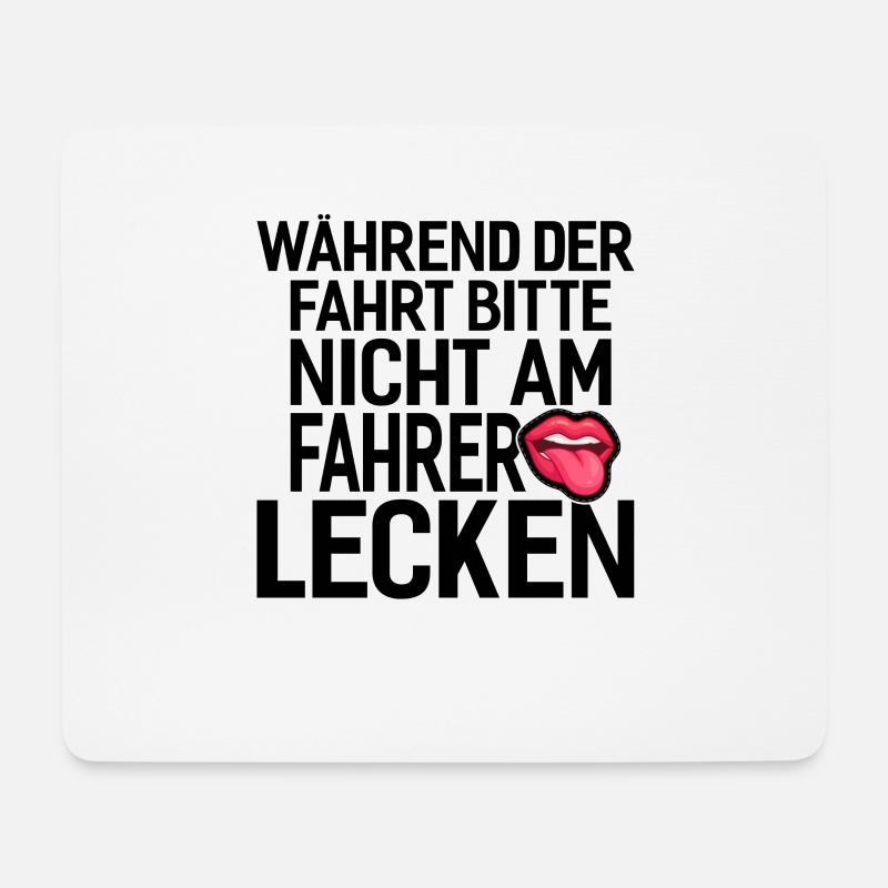 fahrer auto lecken spruch geschenkidee - Mousepad (Querformat) - Weiß