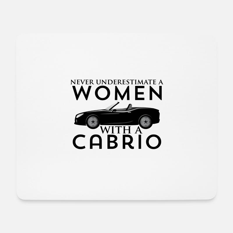 Cabrio Gal - Mousepad (Querformat) - Weiß