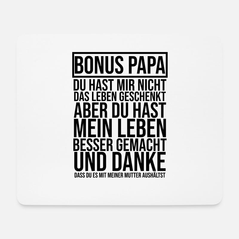 Bonus Papa Stiefvater Geschenk Pflegevater - Mousepad (Querformat) - Weiß