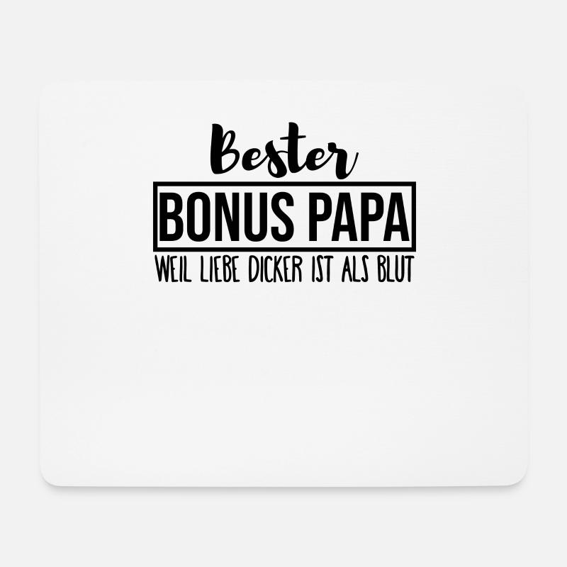 Bonus Papa Stiefvater Geschenk Pflegevater - Mousepad (Querformat) - Weiß