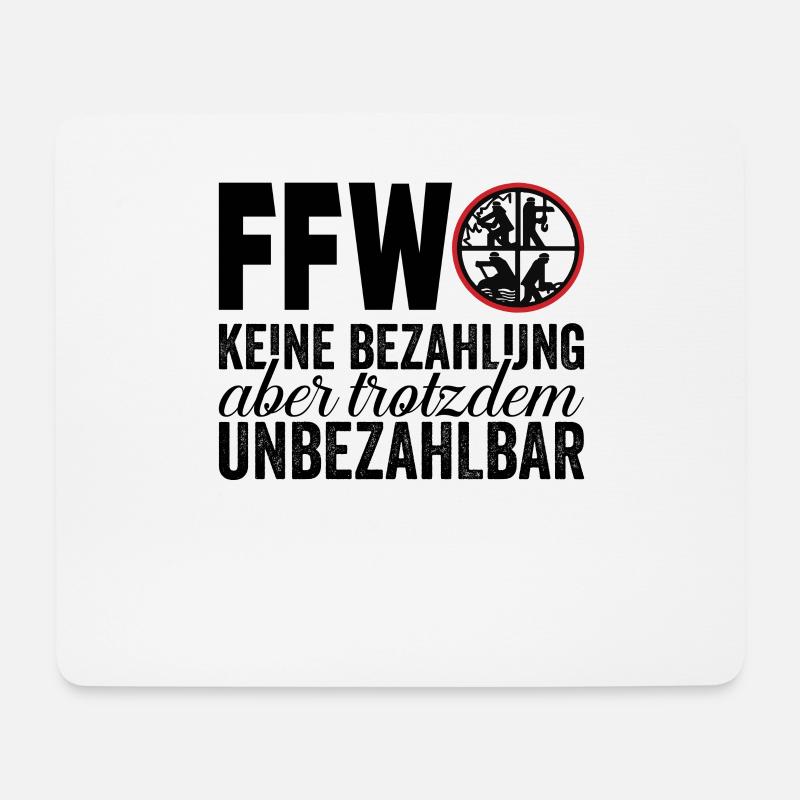 Feuerwehr FFW Geschenk Unbezahlbar - Mousepad (Querformat) - Weiß