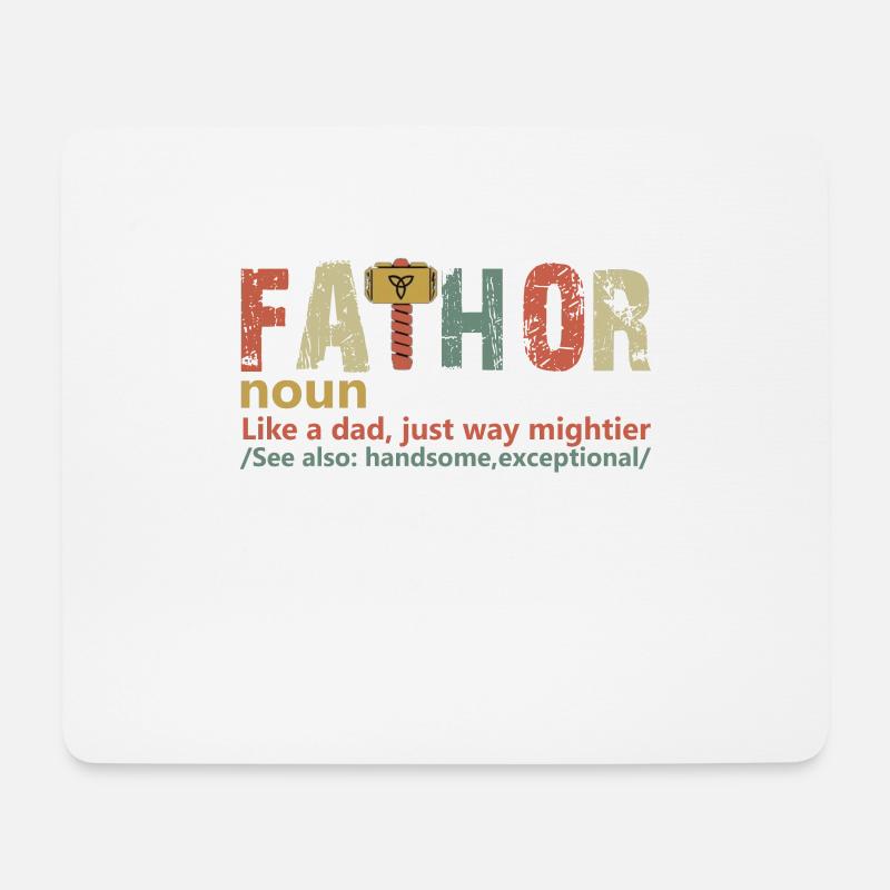 Vintage Fathor Geburtstag Vatertag lustige Papa - Mousepad (Querformat) - Weiß