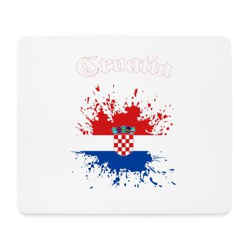 Kroatien Splatter Croatia - Mousepad (Querformat) - Weiß - Vorne