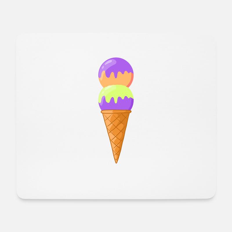 Eiswaffel 8 - Mousepad (Querformat) - Weiß