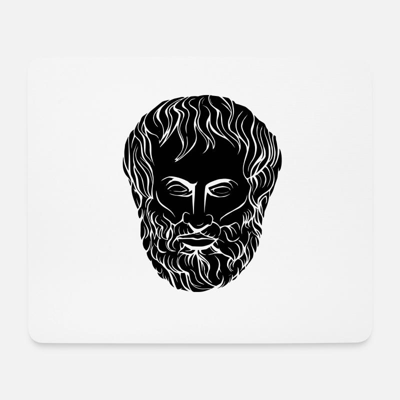 Aristoteles Philosoph Philosophie Antike Geschenk - Mousepad (Querformat) - Weiß