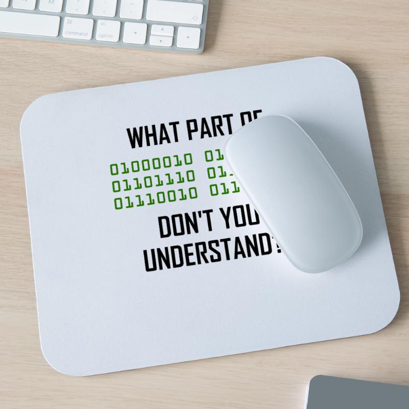 Binary system programmer computer science nerd Mouse Pad (horizontal)