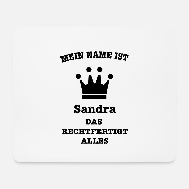 SANDRA - Mousepad (Querformat) - Weiß