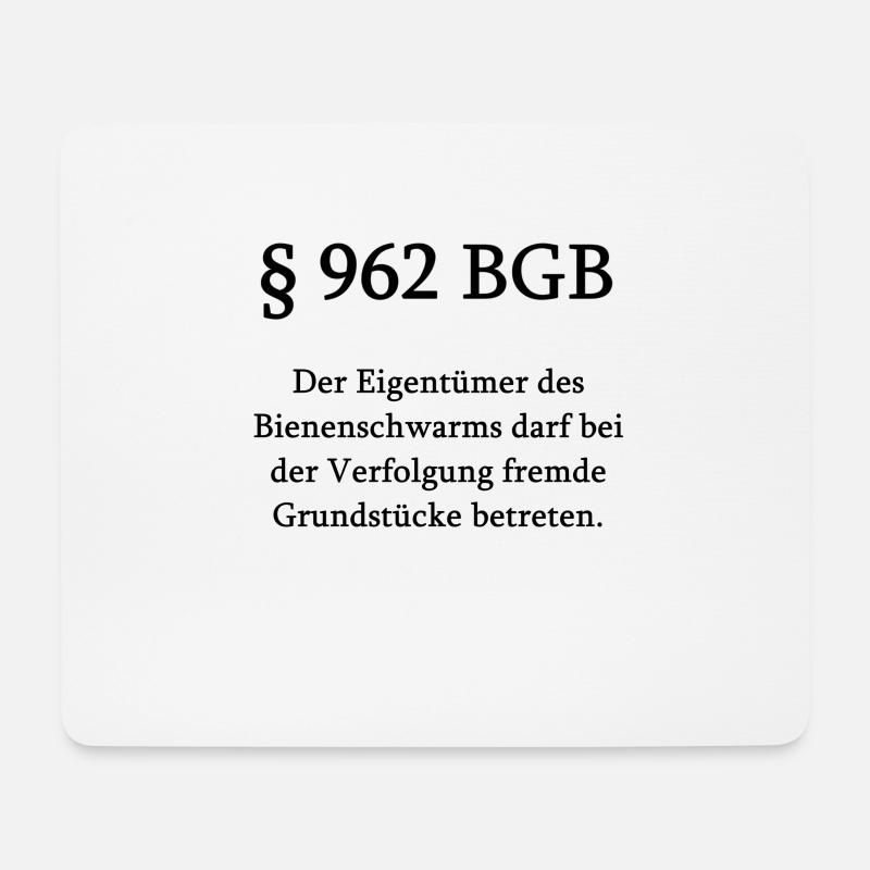Anwalt Geschenk Lustig Bienenschwarm Jura Student - Mousepad (Querformat) - Weiß