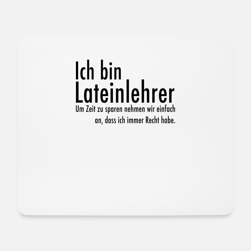 Lehrer Latein lustiger Spruch Geschenk witzig - Mousepad (Querformat) - Weiß