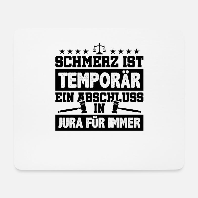 Jura Student - Mousepad (Querformat) - Weiß