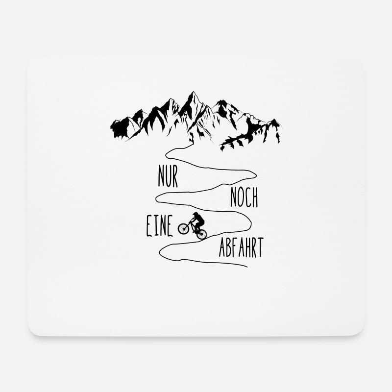 Mountainbike MTB Bike Geschenkidee - Mousepad (Querformat) - Weiß