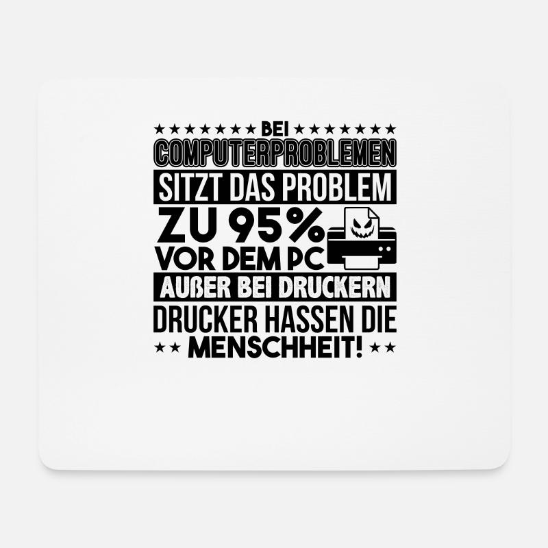 Computerprobleme Informatiker - Mousepad (Querformat) - Weiß