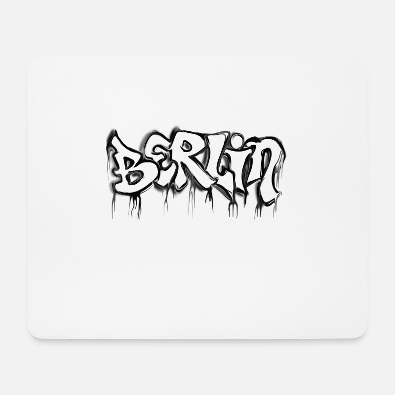 Berlin Graffiti - Mousepad (Querformat) - Weiß