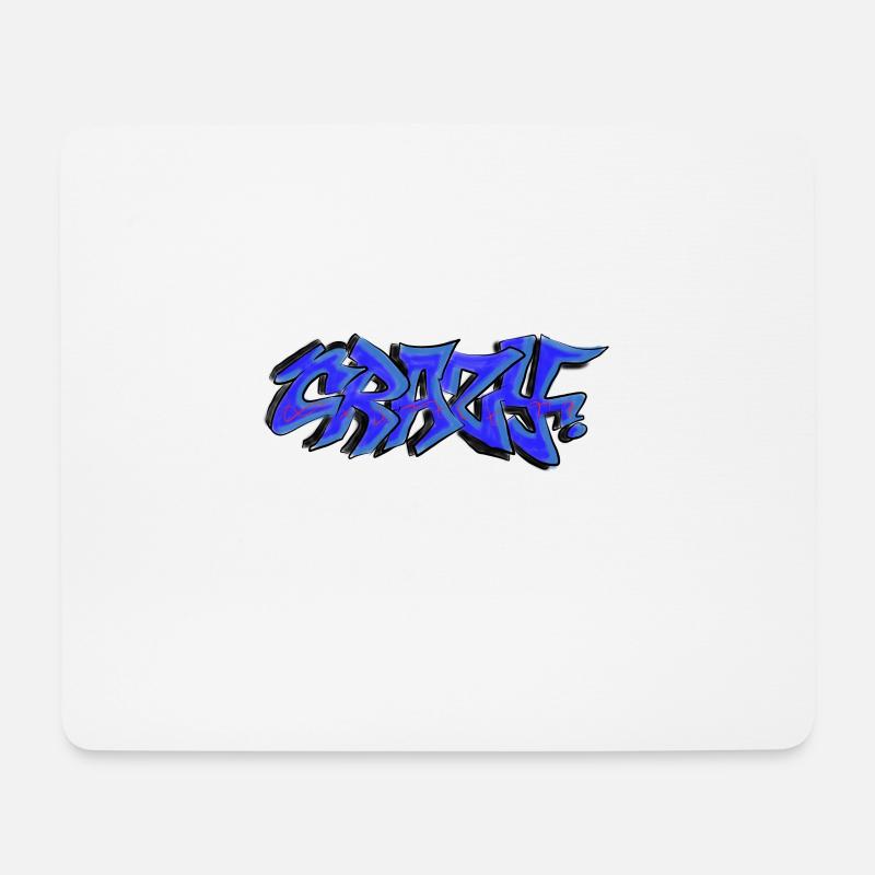 Crazy graffiti - Mouse Pad (horizontal) - white