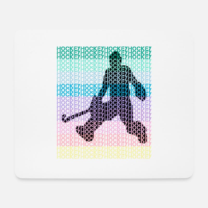 hockey weil ichs kann goal torwart field fun bunt - Mousepad (Querformat) - Weiß
