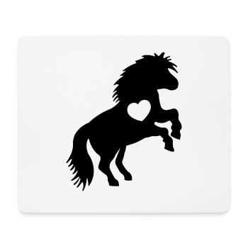HORSE 8 HEART - Tapis de souris (format paysage) - blanc - Devant