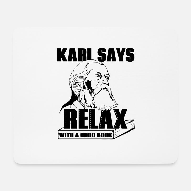 Karl Marx - Mousepad (Querformat) - Weiß