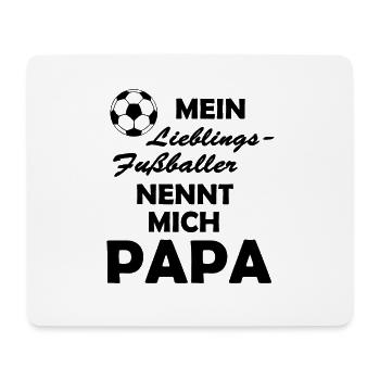 Fussball Papa Männer - Mousepad (Querformat) - Weiß - Vorne