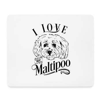 Ich Liebe Mein Maltipoo - Mousepad (Querformat) - Weiß - Vorne