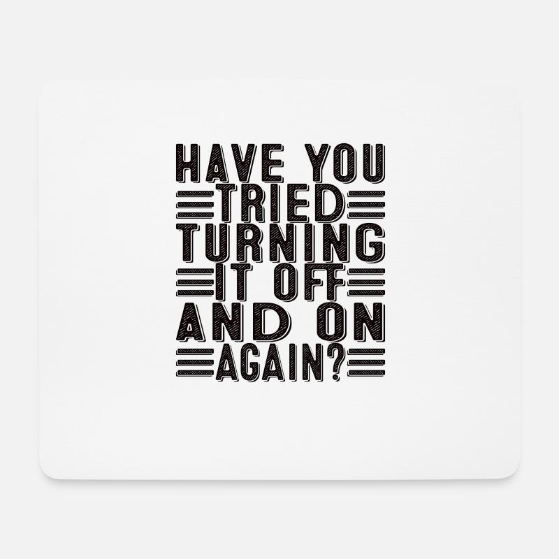 Programmierer Support Tech Admin Spruch Lustig - Mousepad (Querformat) - Weiß