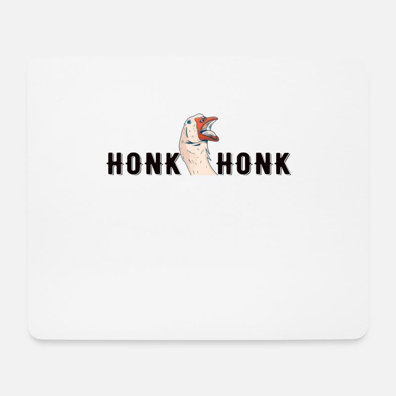 Honk Gans - Mousepad (Querformat) - Weiß