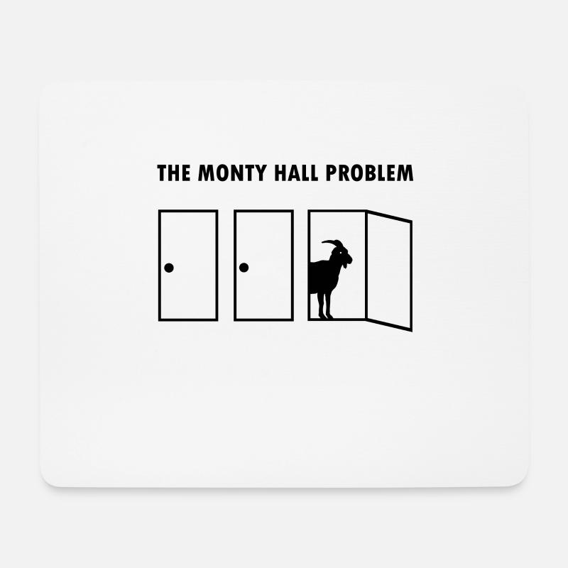 Monty Hall Mathematiker Geschenk Mathe Lehrer Nerd - Mousepad (Querformat) - Weiß
