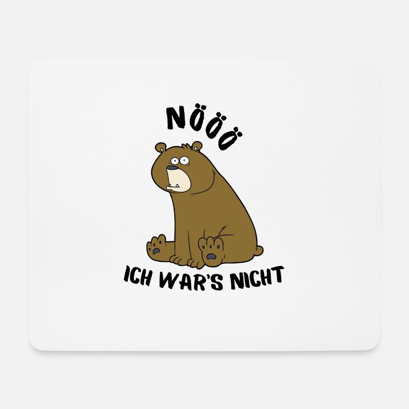 Bär - Mousepad (Querformat) - Weiß