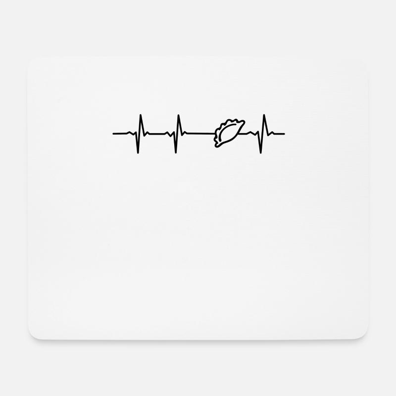 Pierogi Herzschlag Piroshky Golabki Geschenk - Mousepad (Querformat) - Weiß