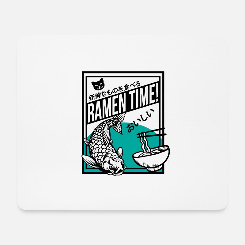 Ramen-Zeit - Mousepad (Querformat) - Weiß