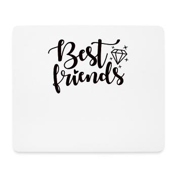 meilleurs amis - Tapis de souris (format paysage) - blanc - Devant