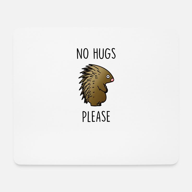 Keine Umarmungen bitte Igel - Mousepad (Querformat) - Weiß