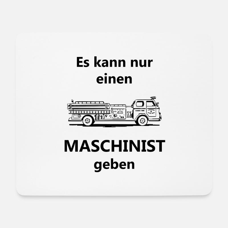 Feuerwehr Maschinist - Mousepad (Querformat) - Weiß