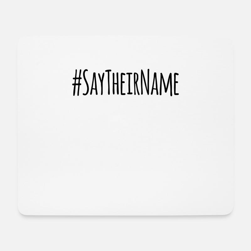 Say their Name Hanau Black Lives Matter - Mousepad (Querformat) - Weiß