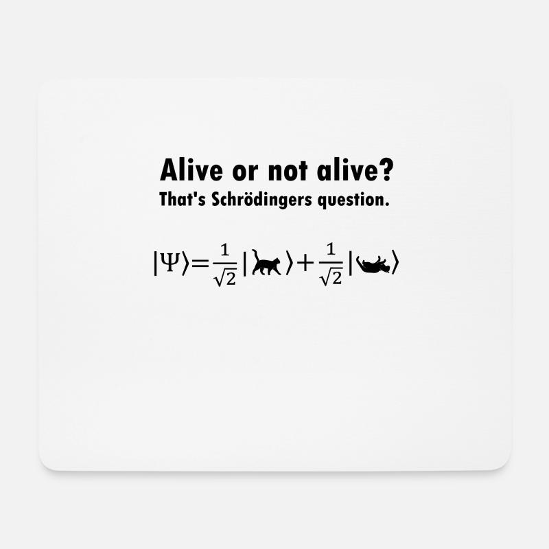 Schrödingers Katze - Physiker Geschenk Physik Nerd - Mousepad (Querformat) - Weiß