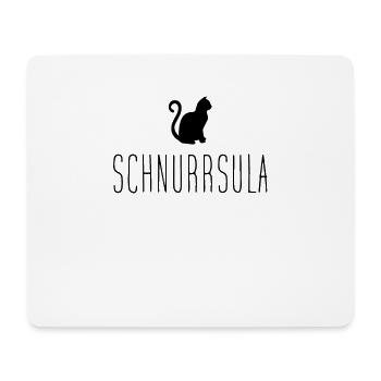 Schnurrsula Lustiger Katzen-Name Ursula Kätzchen - Mousepad (Querformat) - Weiß - Vorne