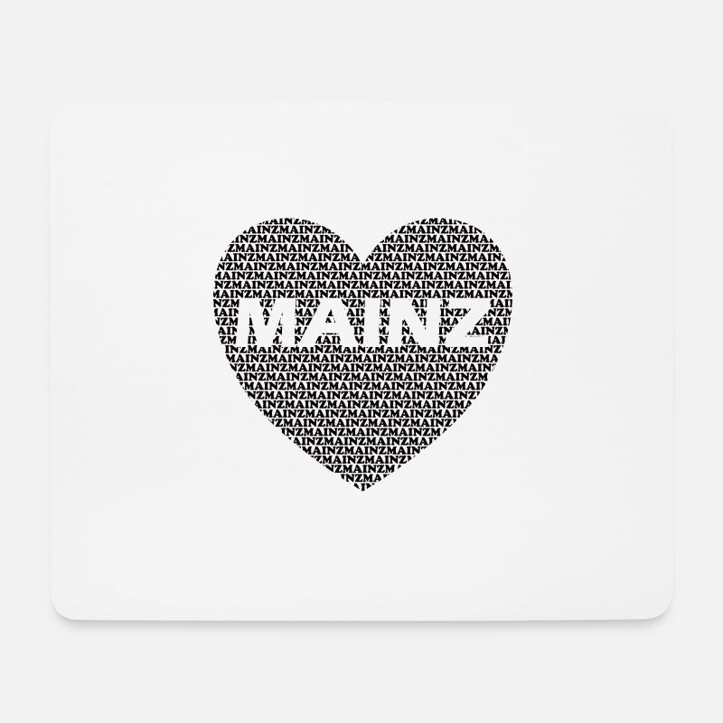 Mainz Herz - Mousepad (Querformat) - Weiß
