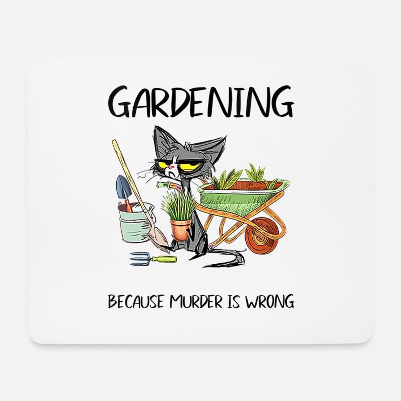 Garten Gärtner Gartenarbeit - Mousepad (Querformat) - Weiß