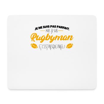 Je Ne Suis Pas Parfait, Mais Je Suis Rugbyman Et C - Tapis de souris (format paysage) - blanc - Devant