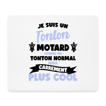 Je Suis Un Tonton Motard, Comme Un Tonton Normal, - Tapis de souris (format paysage) - blanc - Devant